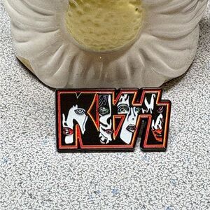 *HOST PICK* Kiss Band Logo Enamel Pin - Red and Black
